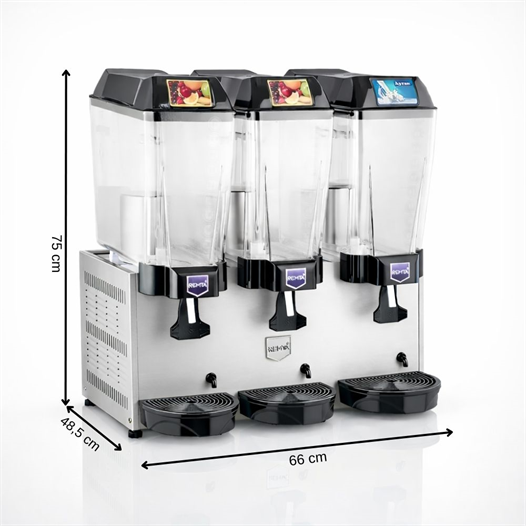 Remta 20+20+20 Litre Şerbet + Şerbet + Ayran Soğutucu Gri - ST17