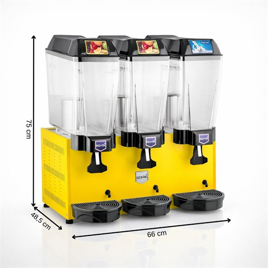 Remta 20+20+20 Litre Şerbet + Şerbet + Ayran Soğutucu Sarı - ST17