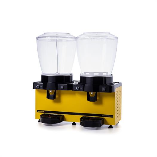 Samixir Panoramik Twin 22+22 Lt Fıskiyeli-Karıştırıcılı Soğuk İçecek Makinesi SM44-AY