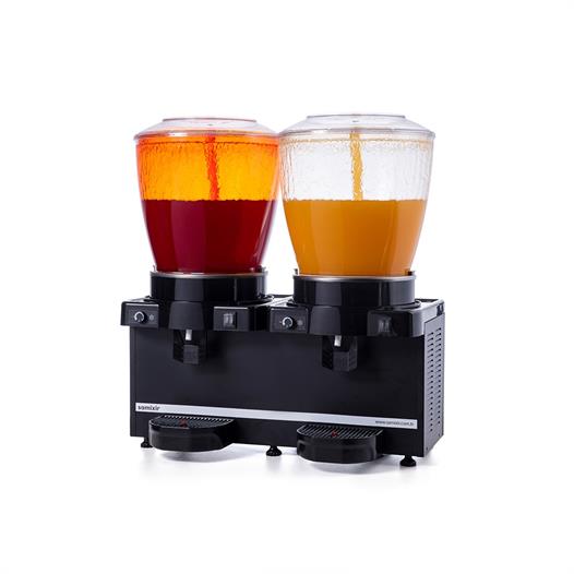 Samixir Panoramik Twin 22+22 Lt Fıskiyeli Soğuk İçecek Makinesi SS44-AB