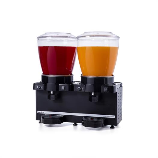 Samixir Panoramik Twin 22+22 Lt Karıştırıcılı Soğuk İçecek Makinesi MM44-AB