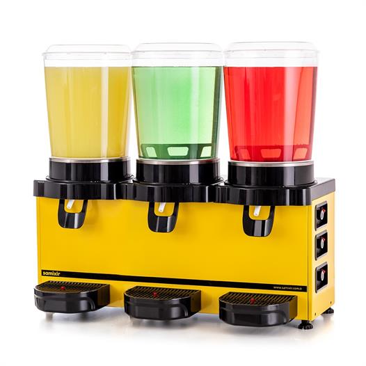 Samixir Triple Panoramik Analog 30 Lt Soğutuculu İçecek Makinesi MMM30-AY