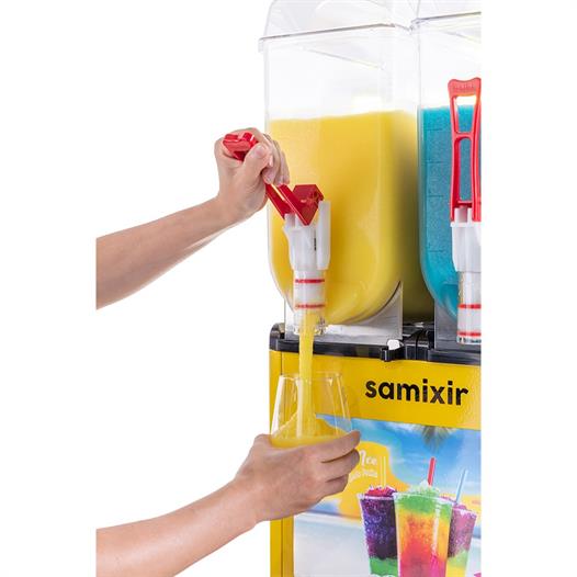 Samixir Twin Allure Çiftli 12+12 Lt Slush Buzlaş Karlamaç Makinesi SLUSH-24-YA