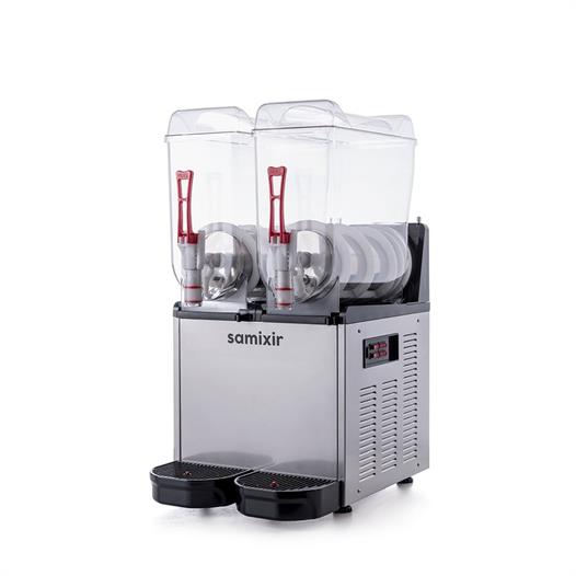 Samixir Twin Çiftli 12+12 Lt Slush Buzlaş Karlamaç Makinesi SLUSH-24-I