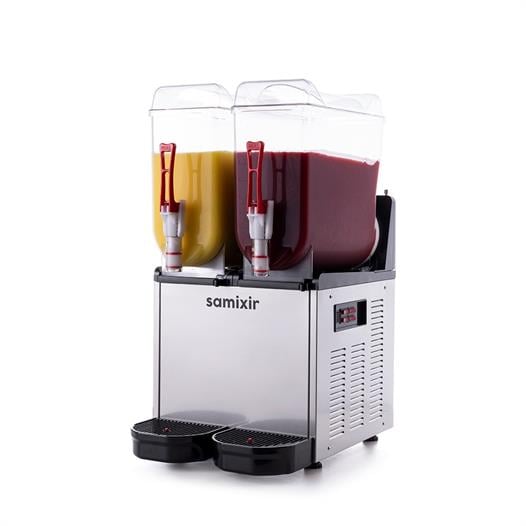 Samixir Twin Çiftli 12+12 Lt Slush Buzlaş Karlamaç Makinesi SLUSH-24-I