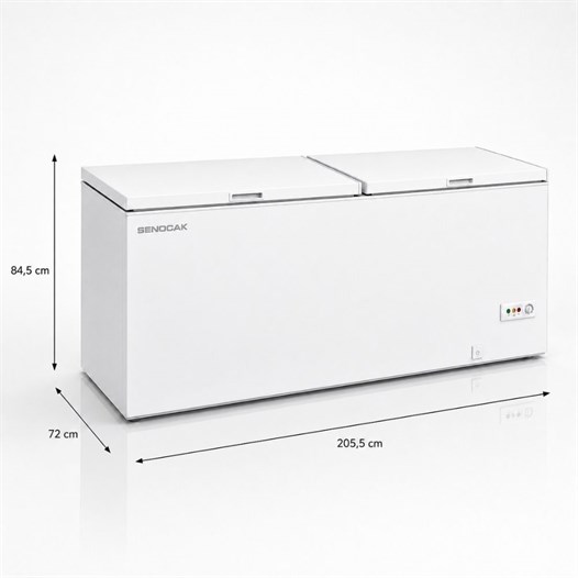 Şenocak D-620 DF Dual Çift Kapaklı Sandık Tipi Derin Dondurucu