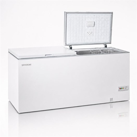 Şenocak D-621 DF Dual Inox Çift Kapaklı Sandık Tipi Derin Dondurucu