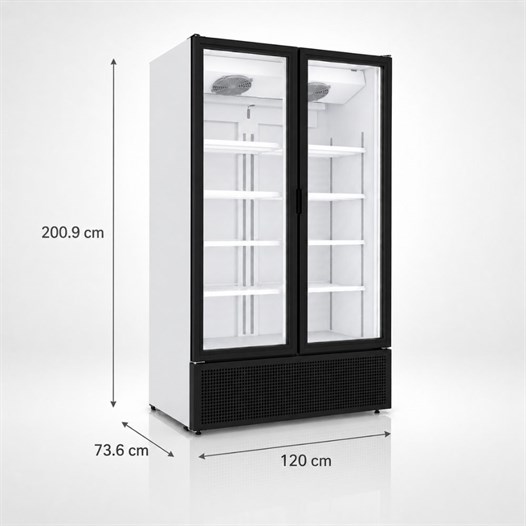 Şenocak S-1300 Slim WOC Çift Kapılı Kanopisiz Şişe Soğutucu Dolap 220V