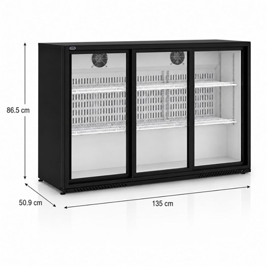 Şenocak S340 BB DD 3 Kapılı Menteşeli Back Bar Şişe Soğutucu 220V