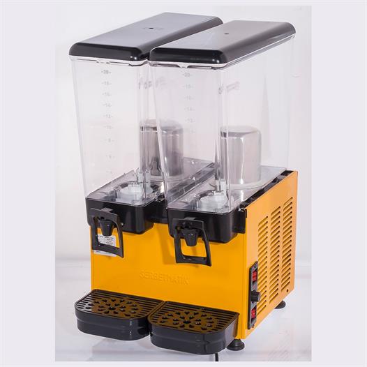 Şerbetmatik Çiftli 20+20 LT Fıskiyeli Soğutuculu Şerbet(Limonata) Makinesi