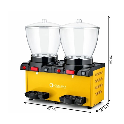 Şerbetto 20+20 Litre Şerbet ve Ayran Soğutucu - Siyah