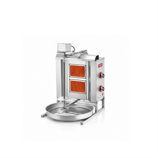 Silverinox Doğalgazlı 2 Radyan Üstten Motorlu Döner Makinesi 