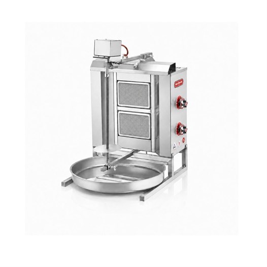 Silverinox Doğalgazlı 2 Radyan Üstten Motorlu Döner Makinesi 