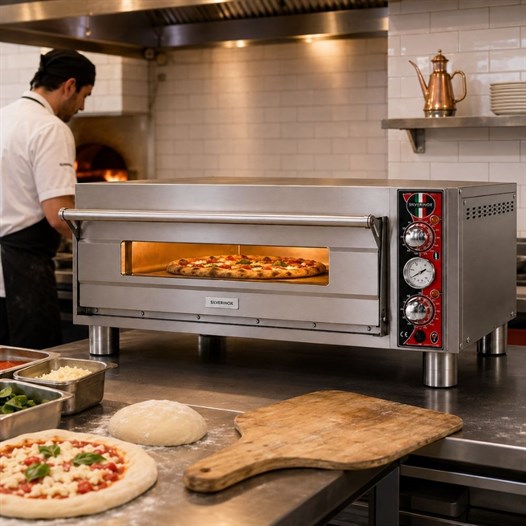 Silverinox Elektrikli Tek Kat 30 Cm 4 Pizza Kapasiteli Pizza Fırını 380V