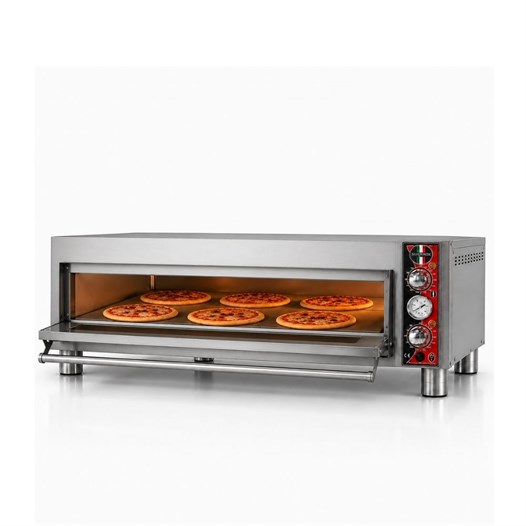 Silverinox Elektrikli Tek Kat 30 Cm 6 Pizza Kapasiteli Pizza Fırını 380V