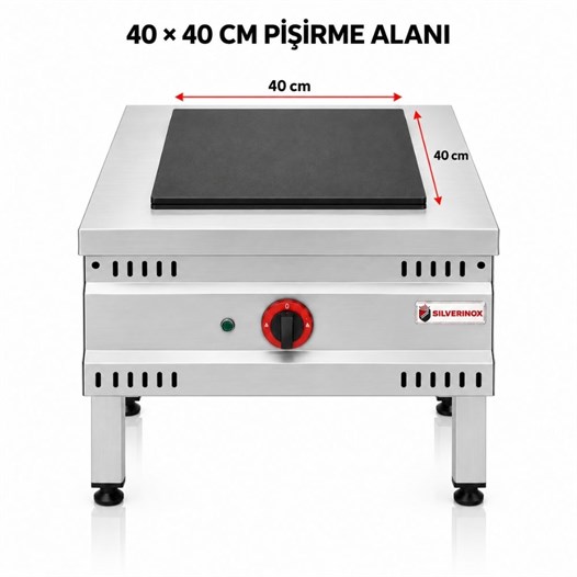 Silverinox Elektrikli Yer Ocağı 40 Cm 380V