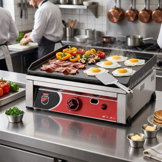 Silverinox Tüplü Set Üstü Döküm Düz Pleyt Izgara 50 Cm