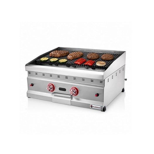 Silverinox Tüplü Set Üstü Lavtaşlı Izgara 70 Cm