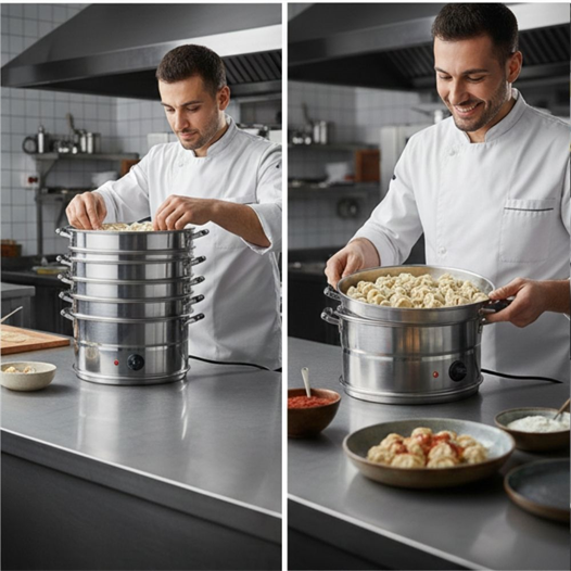 ÜRET 3lü Mantı Kazanı 40x54 cm ∅36