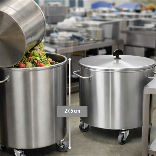 ÜRET Tekerlekli Çöp Arabası 26x27.5 cm