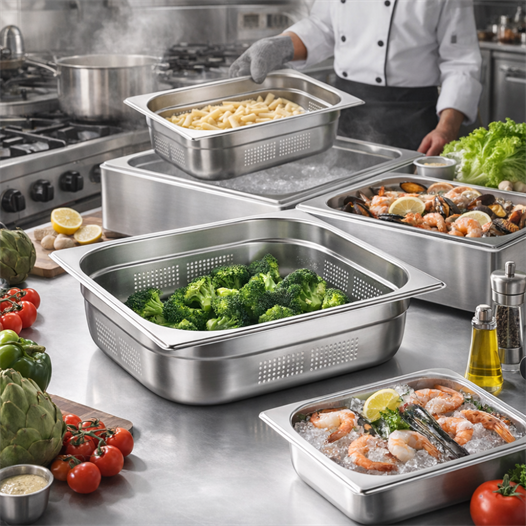 ÜRET Delikli Gastronom Küvet GN 2/3 150 mm 13 lt