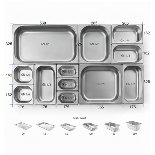 ÜRET Delikli Gastronom Küvet GN 2/3 20 mm 1,5 lt