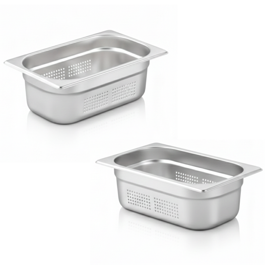 ÜRET Delikli Gastronom Küvet GN 1/4 150 mm 4 lt