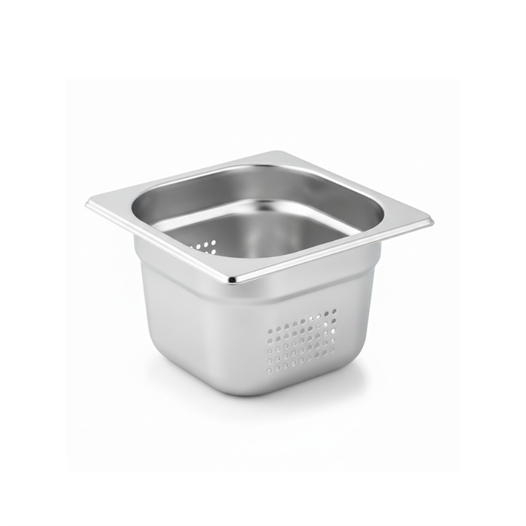 ÜRET Delikli Gastronom Küvet GN 1/6 100 mm 1,6 lt