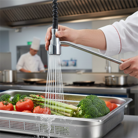 ÜRET Delikli Gastronom Küvet GN 2/1 65 mm 18,5 lt
