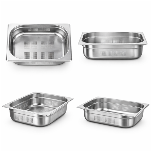 ÜRET Delikli Gastronom Küvet GN 2/3 40 mm 3 lt