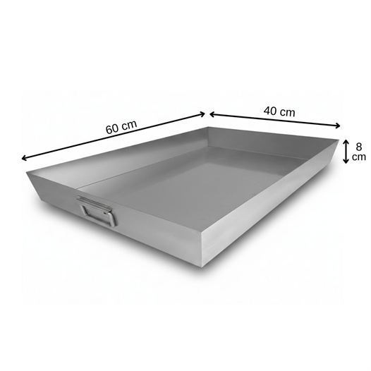ÜRET Paslanmaz Çelik Benmari Tepsisi 40x60x8 cm