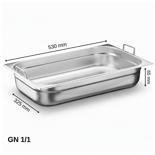ÜRET Saplı Gastronom Küvet GN 1/1 65 mm 9 lt