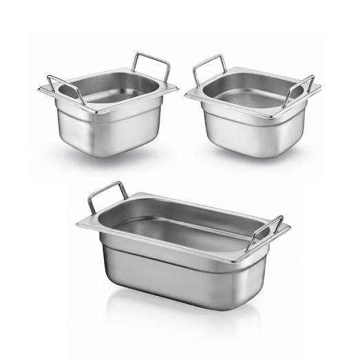 ÜRET Saplı Gastronom Küvet GN 1/4 200 mm 5.5 lt