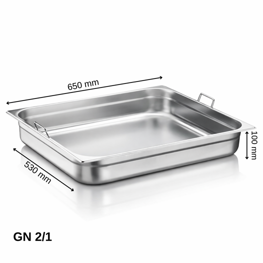 ÜRET Saplı Gastronom Küvet GN 2/1 100 mm 28,5 lt
