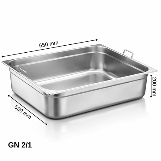 ÜRET Saplı Gastronom Küvet GN 2/1 200 mm 57,5 lt