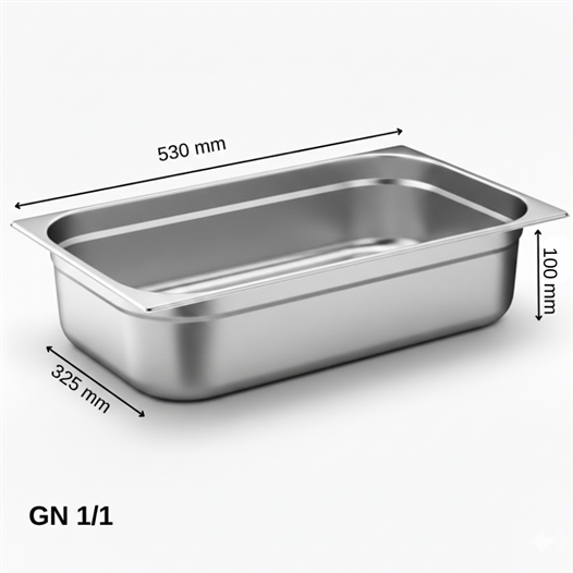 ÜRET Standart Gastronom Küvet GN 1/1 100 mm 14 lt