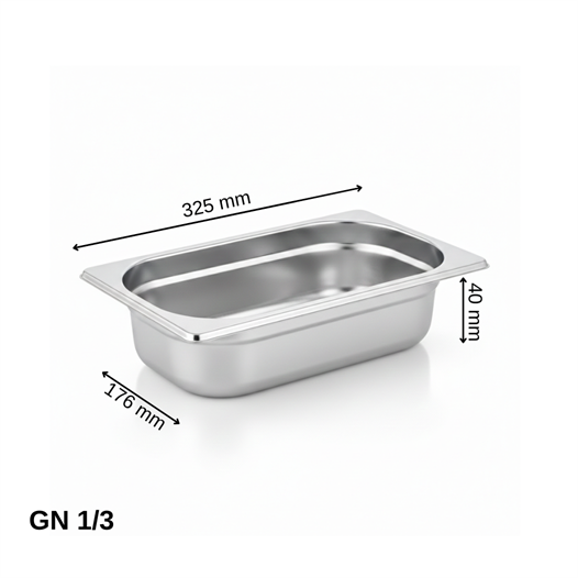 ÜRET Standart Gastronom Küvet GN 1/3 40 mm 1,5 lt