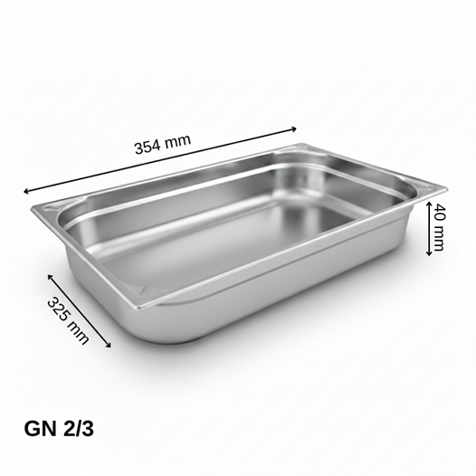 ÜRET Standart Gastronom Küvet GN 2/3 40 mm 3 lt