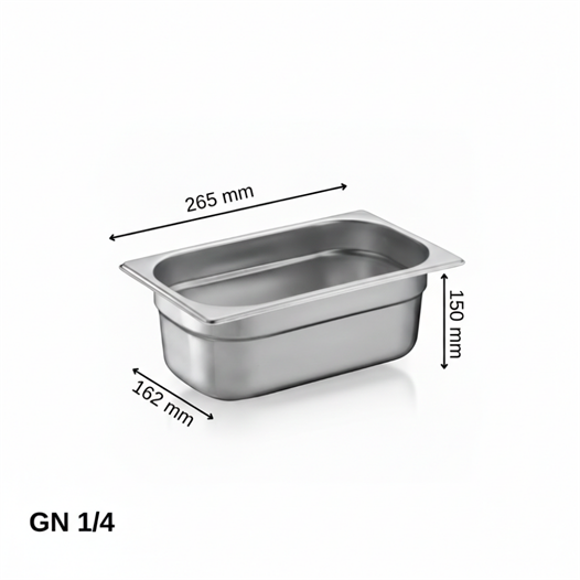 ÜRET Standart Gastronom Küvet GN 1/4 150 mm 4 lt