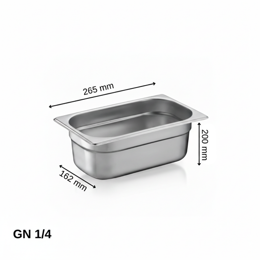 ÜRET Standart Gastronom Küvet GN 1/4 200 mm 5,5 lt