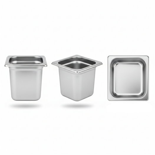 ÜRET Standart Gastronom Küvet GN 1/6 100 mm 1,6 lt