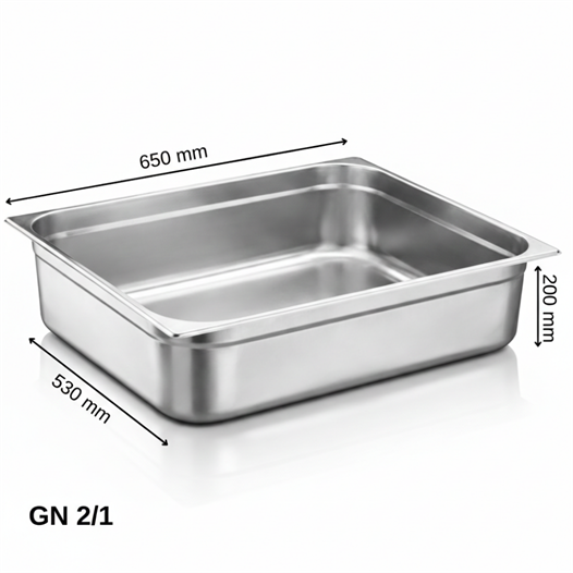 ÜRET Standart Gastronom Küvet GN 2/1 200 mm 57,5 lt