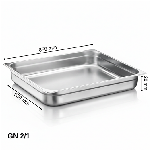 ÜRET Standart Gastronom Küvet GN 2/1 20 mm 5 lt