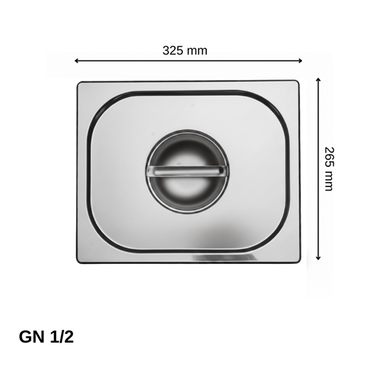 ÜRET Standart Gastronom Küvet Kapağı GN 1/2 (32,5 × 26,5 cm)