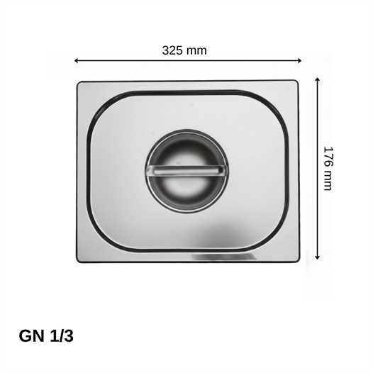 ÜRET Standart Gastronom Küvet Kapağı GN 1/3 (32,5 × 17,6 cm)