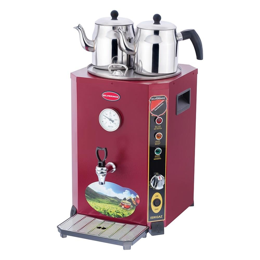 Işıkgaz Silverinox Elit Jumbo 13 Litre 2 Demlikli Çay Kazanı