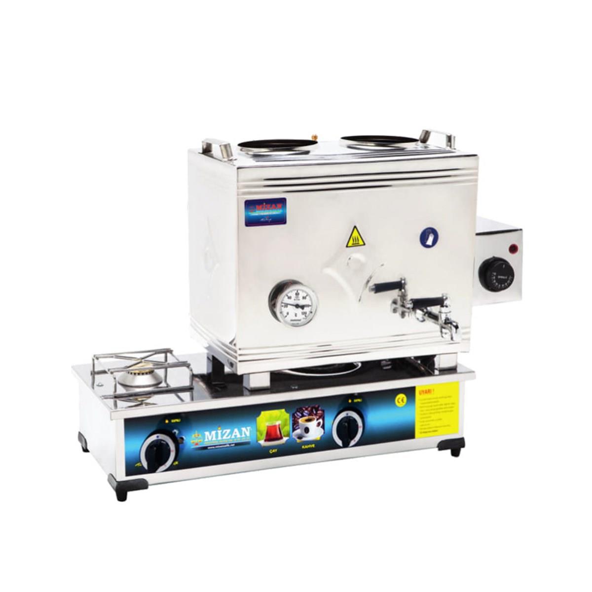 Mizan 40 Lık Doğalgazlı + Elektrikli 30 Litre 2 Demlikli Çay