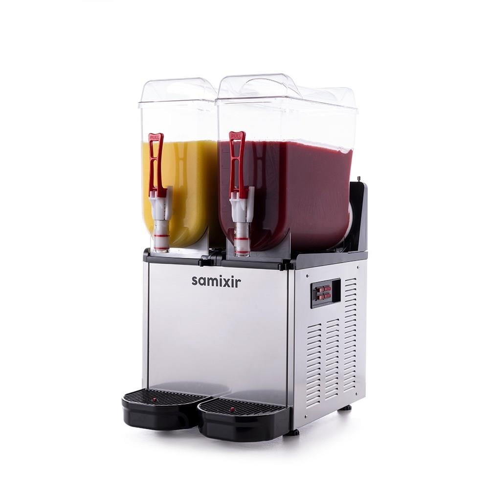 Samixir Twin Çiftli 12+12 Lt Slush Buzlaş Karlamaç Makinesi - Inox