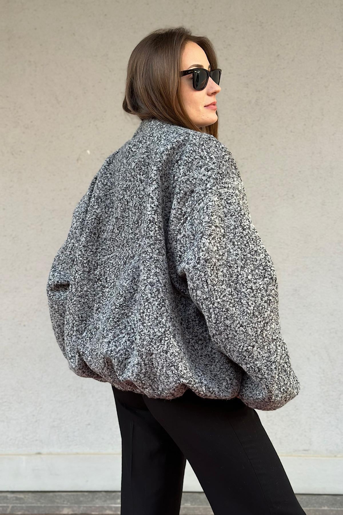 Hakim Yaka Buklet Fermuarlı Premium Ceket Mont