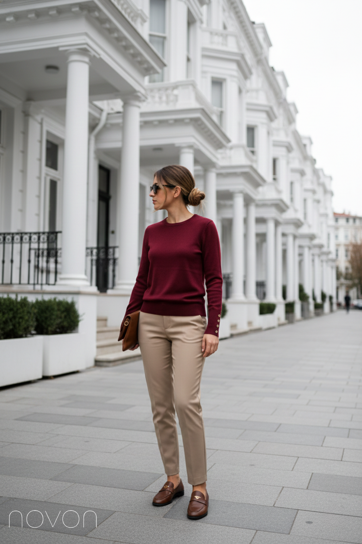 Massimo Bisiklet Yaka Manşet Düğmeli Merserize Triko